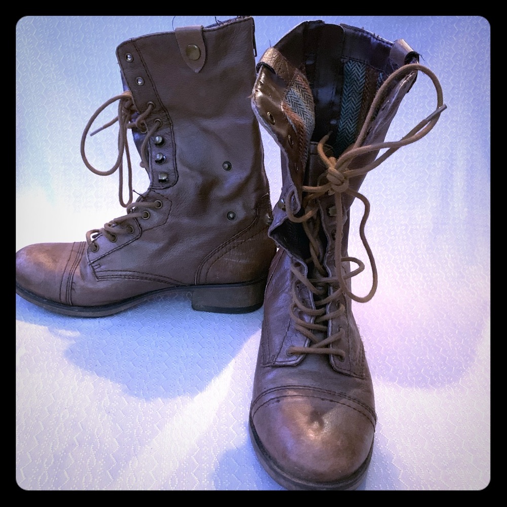 Steve Madden Fold Over Combat Boots